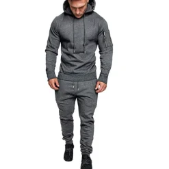 Best OUKU Men's Tracksuit Sweatsuit 2 Piece Street Summer Long Sleeve Cotton Thermal Warm Breathable Moisture Wicking Fitness Gym Workout Running Sportswear Activewear Solid Colored Dark Grey Black Light Grey