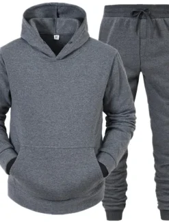Discount OUKU Men's Tracksuit Sweatsuit Jogging Suits White suit Logo can be customized Black set Light gray + black pants Dark gray + black pants Sports & Outdoor Sportswear Clothing Apparel Hoodies Sweatshirts
