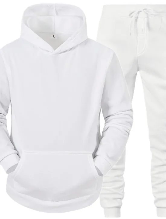 Discount OUKU Men's Tracksuit Sweatsuit Jogging Suits White suit Logo can be customized Black set Light gray + black pants Dark gray + black pants Sports & Outdoor Sportswear Clothing Apparel Hoodies Sweatshirts