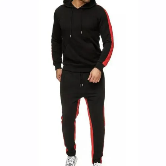 Online OUKU Men's Tracksuit Sweatsuit Jogging Suits Black White Yellow Red Dark Gray Sports & Outdoor Sportswear Clothing Apparel Hoodies Sweatshirts