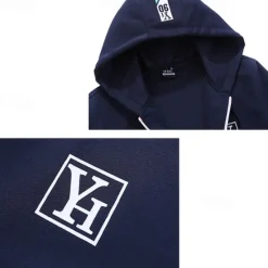 Hot OUKU Men's Tracksuit Sweatsuit Jogging Suits Black Blue Light Grey Hooded Letter Zipper Pocket 2 Piece Sports Streetwear Streetwear Cool Casual Spring & Fall Clothing Apparel Hoodies Sweatshirts