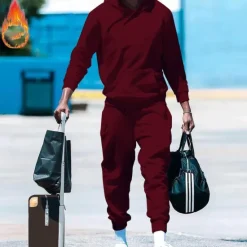 New OUKU Men's Tracksuit Sweatsuit 2 Piece Athletic Long Sleeve Thermal Warm Breathable Moisture Wicking Fitness Running Jogging Sportswear Activewear Solid Colored Black White Yellow