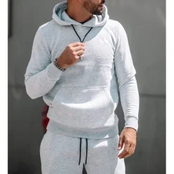 New OUKU Men's Tracksuit Sweatsuit 2 Piece Athletic Long Sleeve Thermal Warm Breathable Moisture Wicking Fitness Running Jogging Sportswear Activewear Solid Colored Black White Yellow