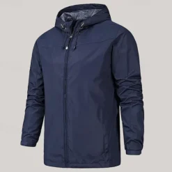 Online OUKU Men's Transition Jacket Camping & Hiking Waterproof Lightweight Hooded All Seasons Solid Color Outdoor Black Army Green Red Dark Navy Blue Jacket