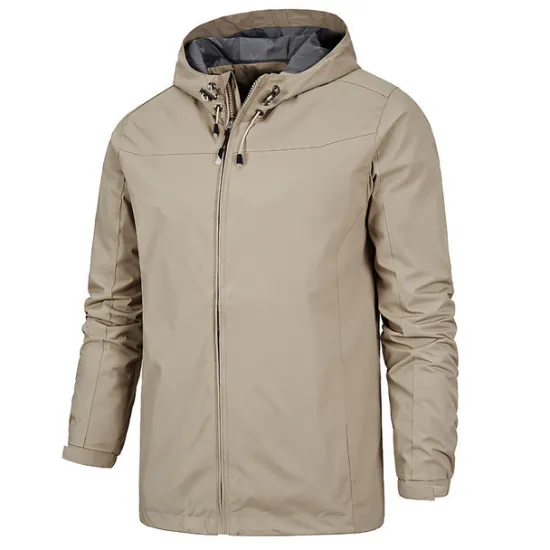 Online OUKU Men's Transition Jacket Camping & Hiking Waterproof Lightweight Hooded All Seasons Solid Color Outdoor Black Army Green Red Dark Navy Blue Jacket