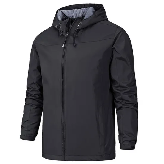 Online OUKU Men's Transition Jacket Camping & Hiking Waterproof Lightweight Hooded All Seasons Solid Color Outdoor Black Army Green Red Dark Navy Blue Jacket