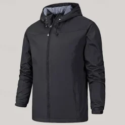 Online OUKU Men's Transition Jacket Camping & Hiking Waterproof Lightweight Hooded All Seasons Solid Color Outdoor Black Army Green Red Dark Navy Blue Jacket