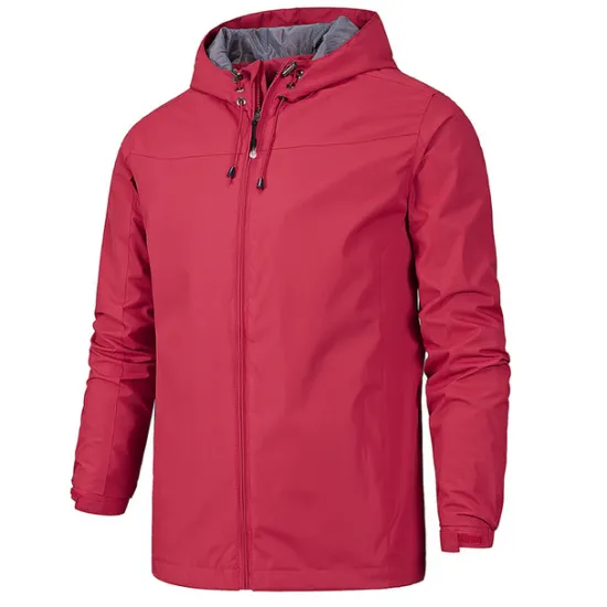 Online OUKU Men's Transition Jacket Camping & Hiking Waterproof Lightweight Hooded All Seasons Solid Color Outdoor Black Army Green Red Dark Navy Blue Jacket