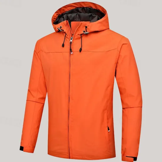 Online OUKU Men's Transition Jacket Camping & Hiking Waterproof Lightweight Hooded All Seasons Solid Color Outdoor Black Army Green Red Dark Navy Blue Jacket