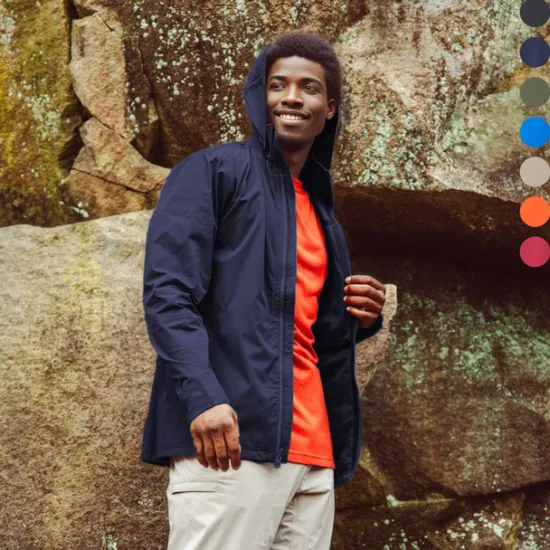 Online OUKU Men's Transition Jacket Camping & Hiking Waterproof Lightweight Hooded All Seasons Solid Color Outdoor Black Army Green Red Dark Navy Blue Jacket