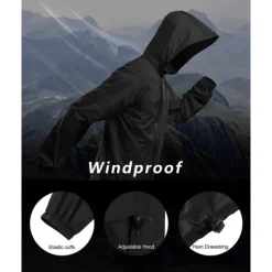 Online OUKU Men's Transition Jacket Camping & Hiking Waterproof Lightweight Hooded All Seasons Solid Color Outdoor Black Army Green Red Dark Navy Blue Jacket