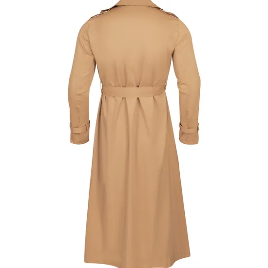 New OUKU Men's Transition Jacket Long Trench Coat Going out All Seasons Polyester Lightweight Outerwear Clothing Apparel Streetwear Plain Turndown Double Breasted