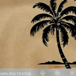 Online OUKU Men's Tree Coconut Tree Plants Swim Shorts Board Shorts Swimming Trunks Mid Waist Fashion Streetwear Hawaiian Casual Daily Holiday Pocket Drawstring Elastic Waist Designer Clothing Apparel Khaki