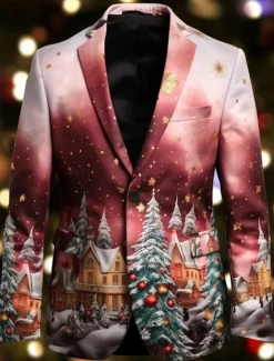 Best OUKU Men's Tree Long Sleeve Turndown Business Work Wear to work Going out Buttons Print Multi Pocket