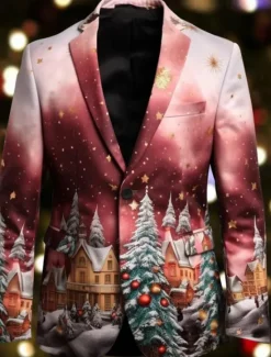 Best OUKU Men's Tree Long Sleeve Turndown Business Work Wear to work Going out Buttons Print Multi Pocket