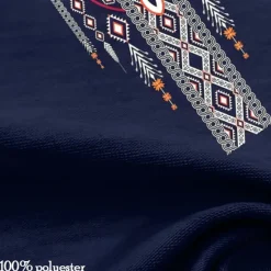 New OUKU Men's Tribal T Shirt Short Sleeve 3D Print Vacation Fashion Ethnic Casual Summer Spring Henley Henley T-Shirt Dark Blue