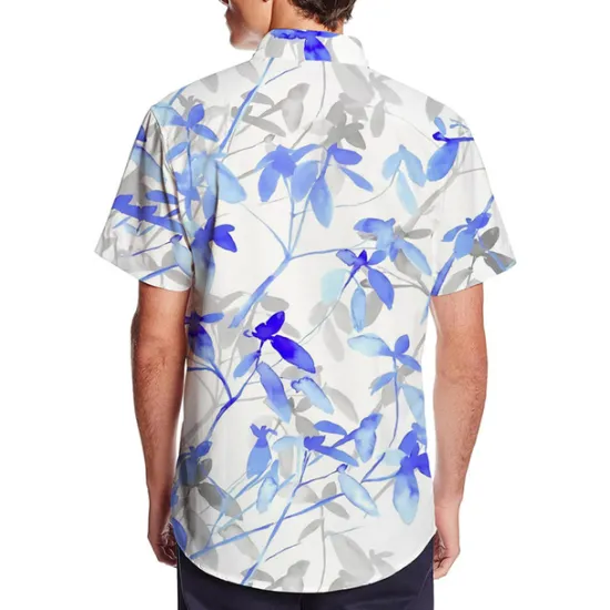 Discount OUKU Men's Tropical Flowers Leaves Shirt Summer Hawaiian Shirt Aloha Shirt Short Sleeves Shirt Turndown Fashion Designer Casual Outdoor Street Casual White Yellow Pink 3D Print S M L