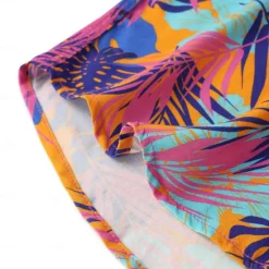 Best OUKU Men's Tropical Shirt Summer Hawaiian Shirt Button Up Shirt Short Sleeve Hawaiian Fashion Casual Vacation Daily Hawaiian Summer Lapel Print Purple