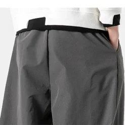 OUKU Men's Trousers Baggy Pants Harem Pants Casual Pants Baggy Harem Pants Pocket Wide Leg Leg Drawstring Solid Color Comfort Sports Daily Streetwear Casual / Sporty Black Grey Micro-elastic