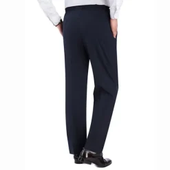 New OUKU Men's Trousers Casual Pants Pocket Elastic Waist Solid Color Comfort Breathable Full Length Daily Stylish Classic Style Black Navy Blue Micro-elastic