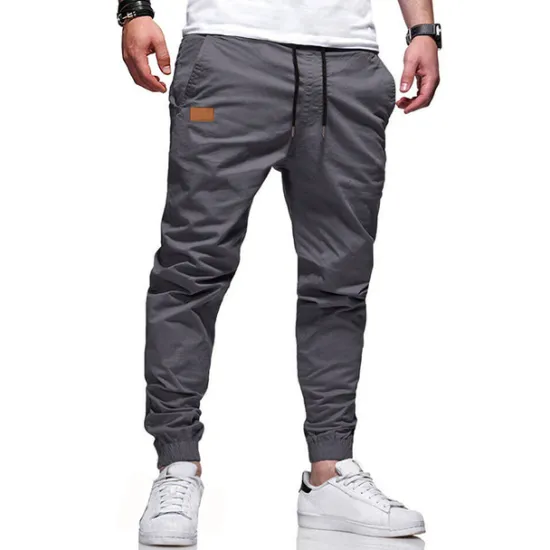 Best OUKU Men's Trousers Casual Pants Jogger Pants Pocket Drawstring Elastic Waist Patchwork Comfort Breathable Outdoor Casual Daily Sports Stylish Black Army Green Micro-elastic