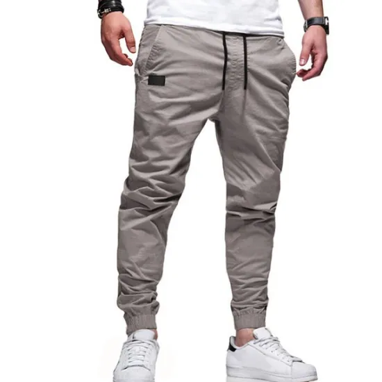 Best OUKU Men's Trousers Casual Pants Jogger Pants Pocket Drawstring Elastic Waist Patchwork Comfort Breathable Outdoor Casual Daily Sports Stylish Black Army Green Micro-elastic