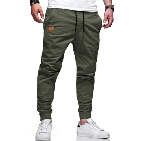 Best OUKU Men's Trousers Casual Pants Jogger Pants Pocket Drawstring Elastic Waist Patchwork Comfort Breathable Outdoor Casual Daily Sports Stylish Black Army Green Micro-elastic