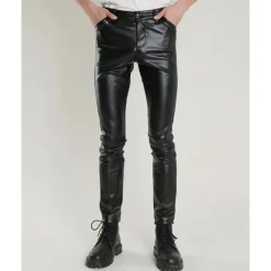 Sale OUKU Men's Trousers Casual Pants Lederhosen Pocket Plain Comfort Outdoor Daily Fashion Casual Micro-elastic Black