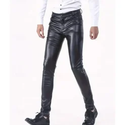 Sale OUKU Men's Trousers Casual Pants Lederhosen Pocket Plain Comfort Outdoor Daily Fashion Casual Micro-elastic Black