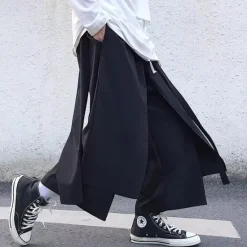 New OUKU Men's Trousers Casual Pants Capri Pants Pocket Plain Comfort Breathable Outdoor Daily Going out Fashion Casual Black