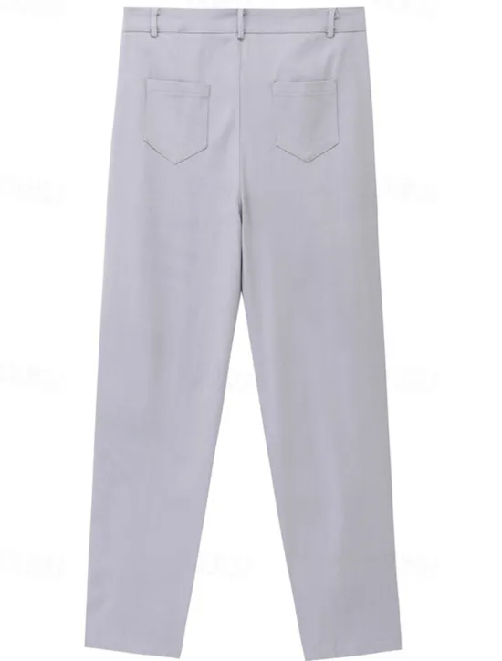 New OUKU Men's Trousers Chinos Casual Pants Side Stripe Front Pocket Color Block Plain Comfort Soft Daily Holiday Going out Fashion Streetwear Stretchy Coffee