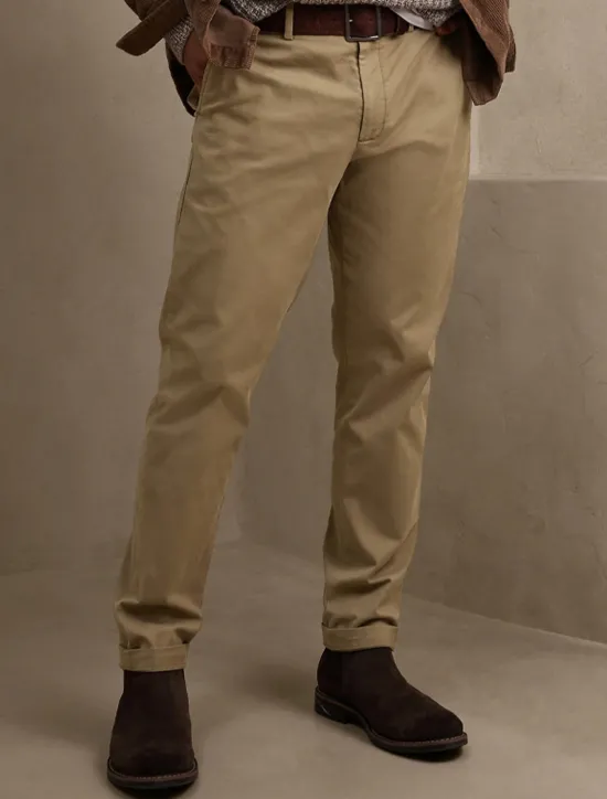 Clearance OUKU Men's Trousers Chinos Chino Pants Pocket Plain Comfort Breathable Office Daily Business Casual Black Khaki