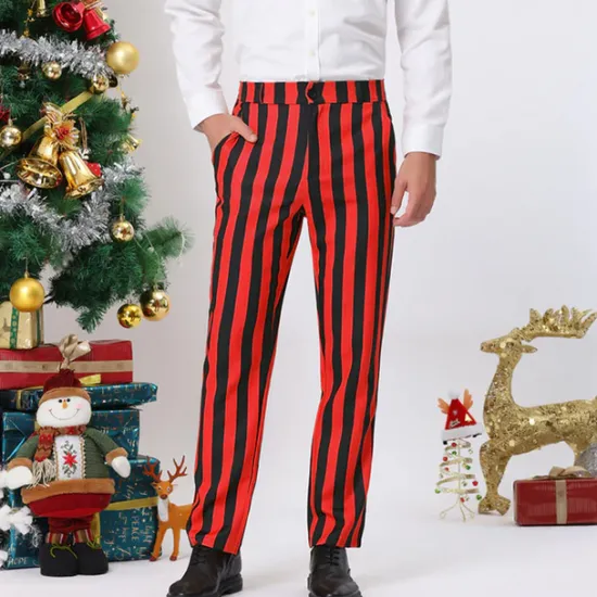 Online OUKU Men's Trousers Chinos Chino Pants Pencil Pants Jogger Pants Pocket Stripe Graphic Prints Comfort Soft Office Business Fashion Designer Black Yellow