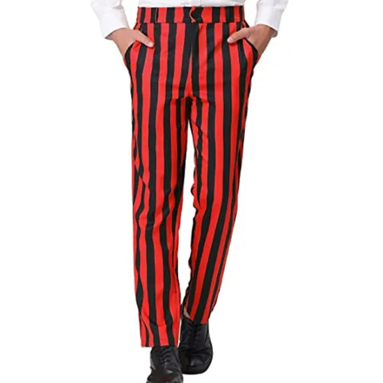 Online OUKU Men's Trousers Chinos Chino Pants Pencil Pants Jogger Pants Pocket Stripe Graphic Prints Comfort Soft Office Business Fashion Designer Black Yellow