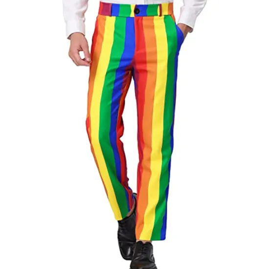 Online OUKU Men's Trousers Chinos Chino Pants Pencil Pants Jogger Pants Pocket Stripe Graphic Prints Comfort Soft Office Business Fashion Designer Black Yellow