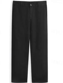 Best OUKU Men's Trousers Chinos Chino Pants Casual Pants Buttons Front Pocket Plain Comfort Soft Business Daily Going out Fashion Streetwear Light Khaki Black Micro-elastic
