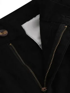 Best OUKU Men's Trousers Chinos Chino Pants Casual Pants Buttons Front Pocket Plain Comfort Soft Business Daily Going out Fashion Streetwear Light Khaki Black Micro-elastic