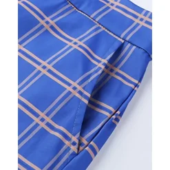 Best OUKU Men's Trousers Chinos Chino Pants Pencil Pants Plaid Dress Pants Plaid Checkered Anti-wrinkle Business Office Party Classic Smart Casual 1 3