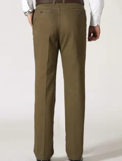 Best OUKU Men's Trousers Chinos Chino Pants Pocket Straight Leg Plain Comfort Breathable Outdoor Daily Going out Fashion Casual Black Army Green