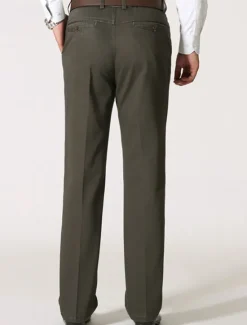 Best OUKU Men's Trousers Chinos Chino Pants Pocket Straight Leg Plain Comfort Breathable Outdoor Daily Going out Fashion Casual Black Army Green