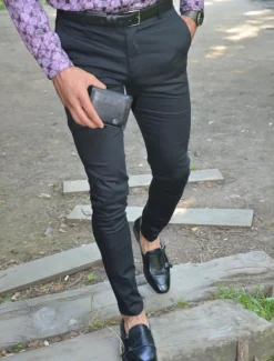 Clearance OUKU Men's Trousers Chinos Chino Pants Pocket Plain Comfort Breathable Outdoor Daily Going out Fashion Casual Black White