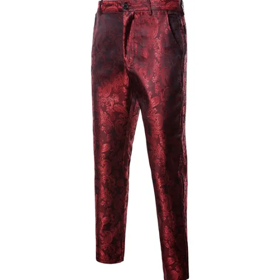 Best OUKU Men's Trousers Chinos Jogger Pants Geometric Full Length Party Daily Casual Formal Black Wine Micro-elastic