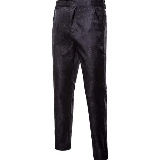 Best OUKU Men's Trousers Chinos Jogger Pants Geometric Full Length Party Daily Casual Formal Black Wine Micro-elastic