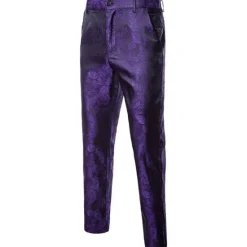 Best OUKU Men's Trousers Chinos Jogger Pants Geometric Full Length Party Daily Casual Formal Black Wine Micro-elastic