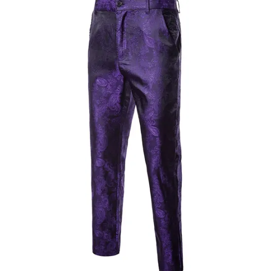 Best OUKU Men's Trousers Chinos Jogger Pants Geometric Full Length Party Daily Casual Formal Black Wine Micro-elastic