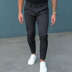 Hot OUKU Men's Trousers Chinos Pencil Pants Jogger Pants Front Pocket Plain Comfort Breathable Business Casual Daily Streetwear Chic & Modern Black Navy Blue Micro-elastic
