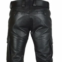 New OUKU Men's Trousers Faux Leather Pants Casual Pants Pocket Plain Comfort Breathable Outdoor Daily Going out Fashion Casual Black