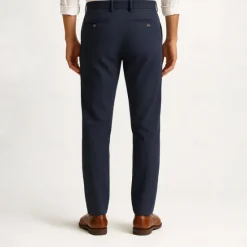 Outlet OUKU Men's Trousers Solid Color Knee Length Business Classic Style Casual Black White Inelastic