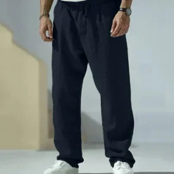 Discount OUKU Men's Trousers Summer Pants Beach Pants Pocket Drawstring Elastic Waist Plain Comfort Breathable Vacation Daily Holiday Hawaiian Boho Gray Green Black