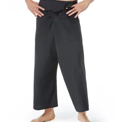 OUKU Men's Trousers Summer Pants Baggy Pants Beach Pants Pocket Drawstring Solid Color Breathable Soft Full Length Yoga Casual Folk Style Loose Black Army Green Inelastic